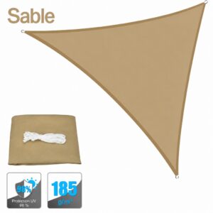 Voile d'ombrage triangulaire 3 × 3 × 3 m — sable