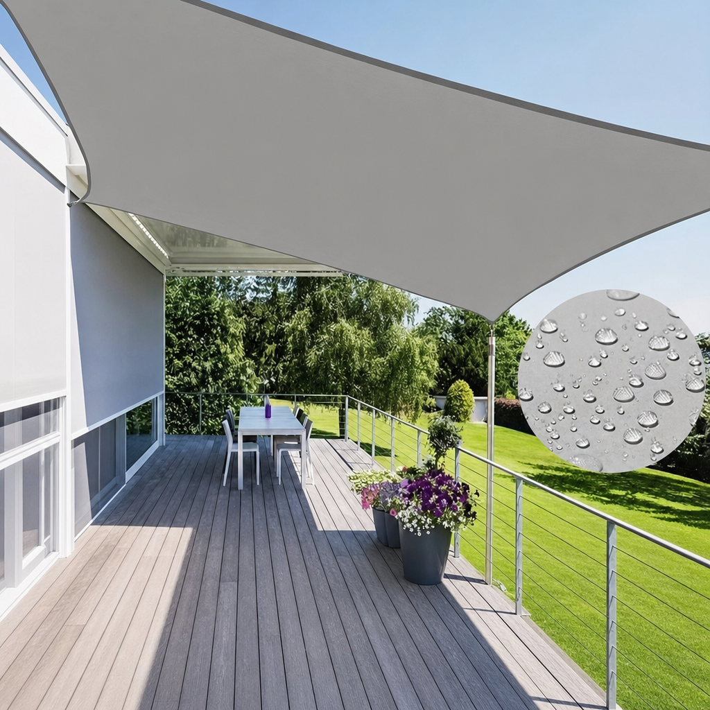 Voile d'ombrage rectangulaire 4 × 3 m — sable – Image 4
