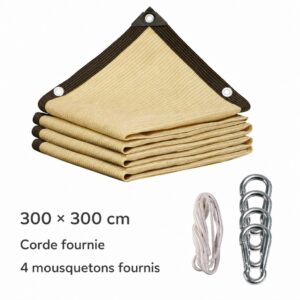 Voile d'ombrage ajourée — toile HDPE tissée