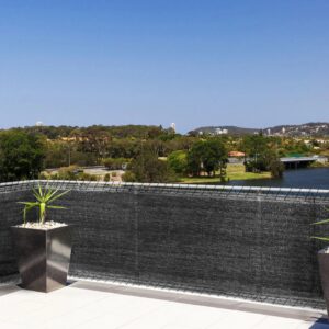 Brise-vue HDPE 150 g/m² anthracite — 10 m, quatre hauteurs de 1 à 1,80 m