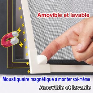 Maille décrochée du cadre magnétique du bout des doigts