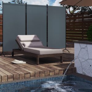 Paravent de jardin 3 panneaux 255 × 182 cm — toile 160 g/m² sur cadre acier